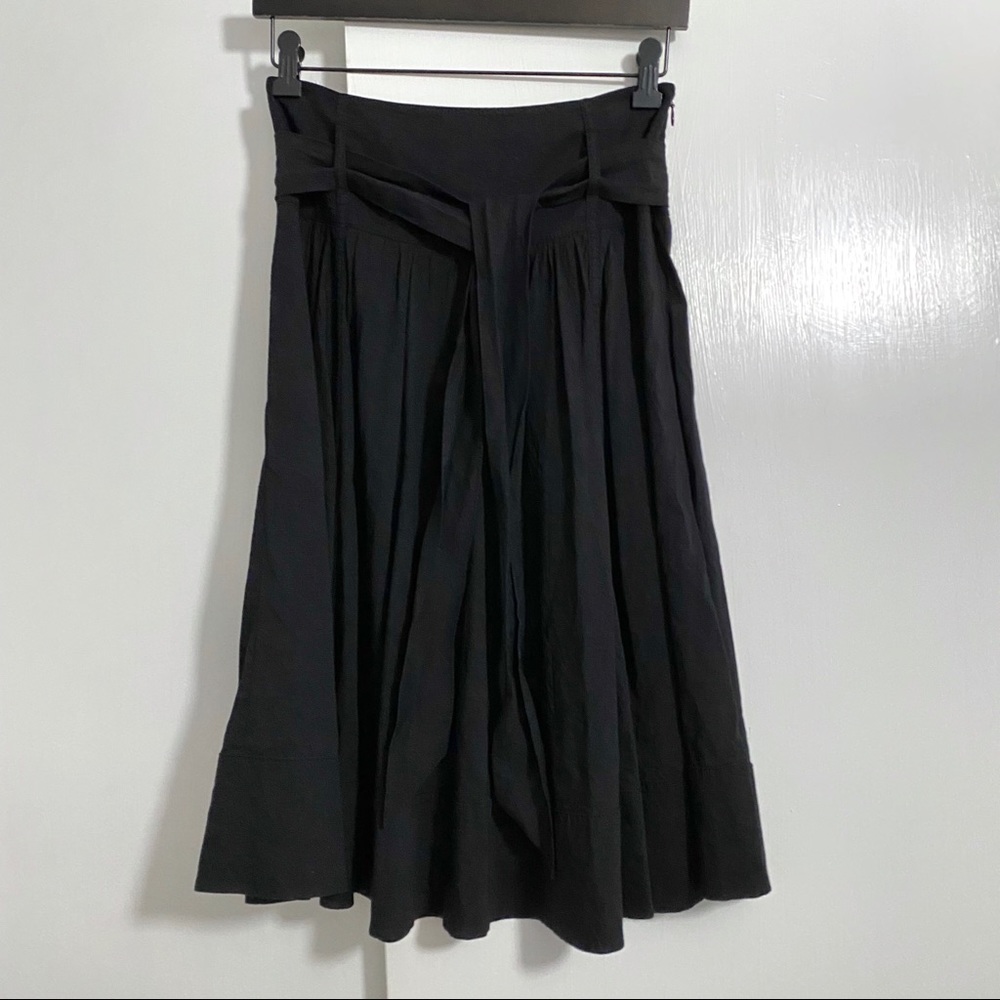 Theory Black Midi Skirt